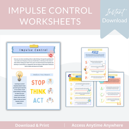 Impulse Control Worksheets