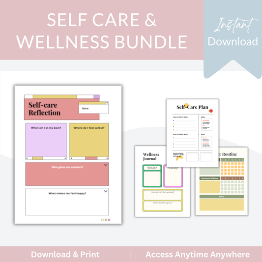 Self Care and Wellness Planner